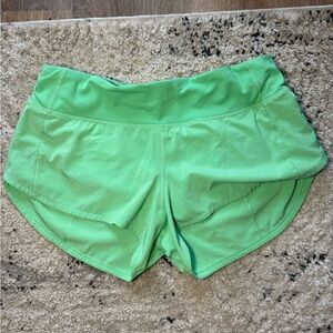 Women’s Lululemon Shorts - Light Green Running Shorts